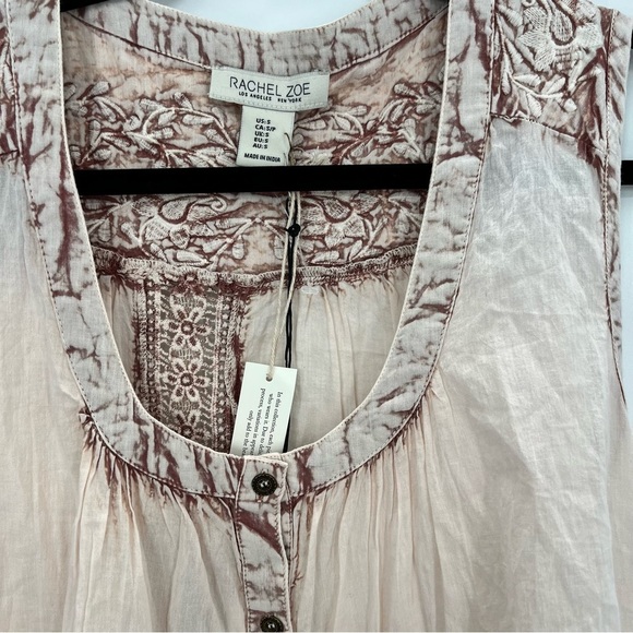 NWT Rachel Zoe Colorblock Knit Sleeveless Button Blouse Shirt Top Paisley S - Picture 5 of 10